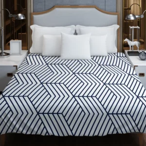 Japanese Inspired Geometric Pattern Duvet Cover