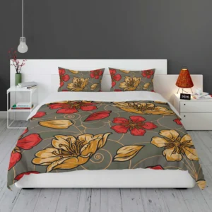 Japanese Sakura Floral Print Bedding Set 1