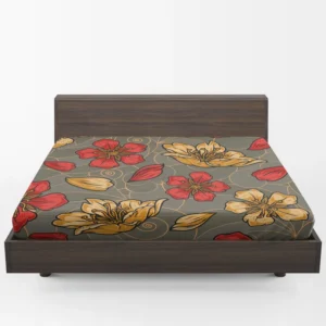 Japanese Sakura Floral Print Fitted Sheet 1