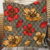 Japanese Sakura Floral Print Quilt Blanket