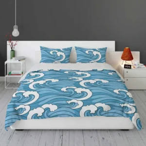 Japanese Sea Waves Art Bedding Set 1