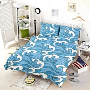 Japanese Sea Waves Art Bedding Set