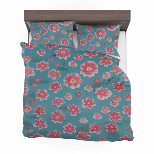 Japanese Tiny Pink Flower Pattern Bedding Set 2