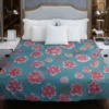 Japanese Tiny Pink Flower Pattern Duvet Cover