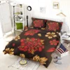 Japanese Vintage Floral Sakura Design Bedding Set