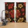 Japanese Vintage Floral Sakura Design Curtain