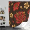 Japanese Vintage Floral Sakura Design Shower Curtain