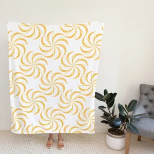 Japanese Yellow Spinning Fleece Blanket