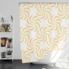 Japanese Yellow Spinning Shower Curtain