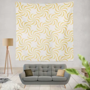 Japanese Yellow Spinning Wall Tapestry