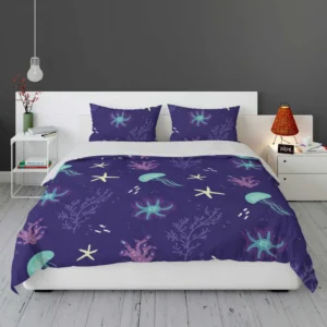 Jellyfish Marine Animals Bedding Set 1