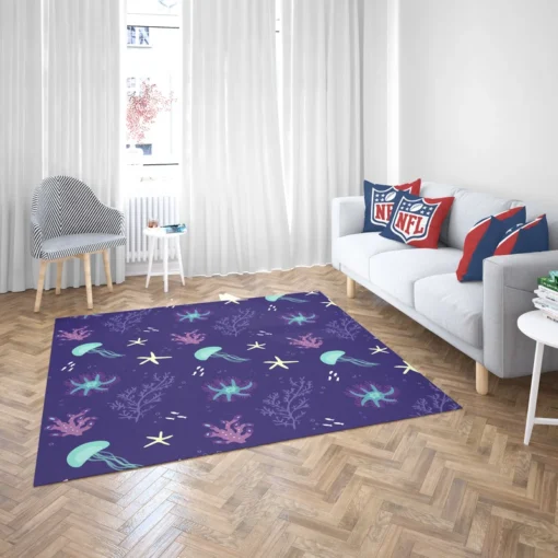 Jellyfish Marine Animals Rug 2