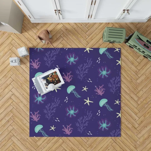 Jellyfish Marine Animals Rug