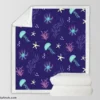 Jellyfish Marine Animals Sherpa Fleece Blanket