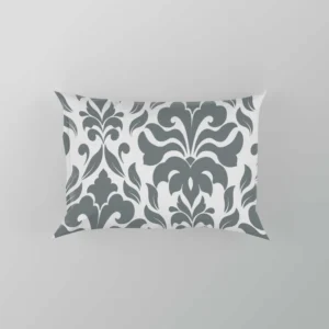 Jet Grey Damask Pattern Pillow Case