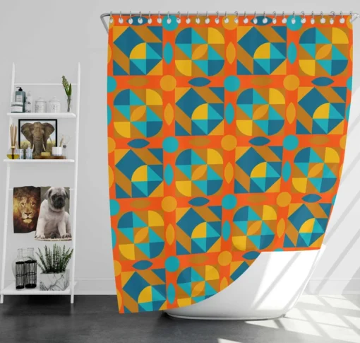 Kaleidoscope Colorful Design Shower Curtain