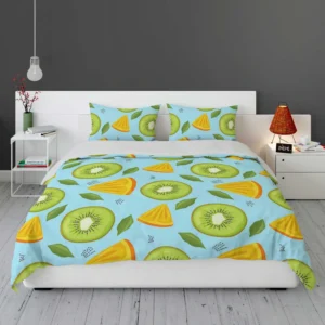 Kiwi And Orange Sliced Bedding Set 1