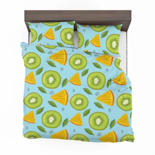 Kiwi And Orange Sliced Bedding Set 2