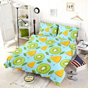 Kiwi And Orange Sliced Bedding Set