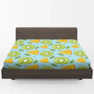 Kiwi And Orange Sliced Fitted Sheet 1