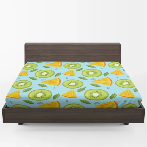 Kiwi And Orange Sliced Fitted Sheet 1