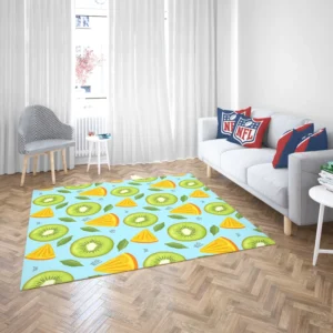 Kiwi And Orange Sliced Rug 2