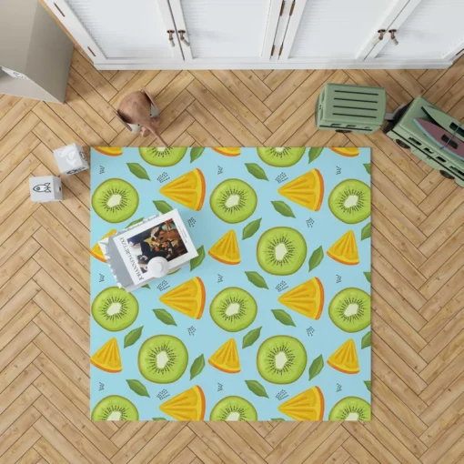 Kiwi And Orange Sliced Rug