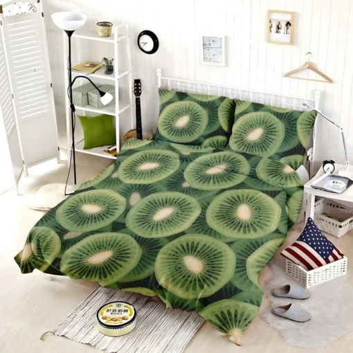 Kiwi Circle Sliced Bedding Set