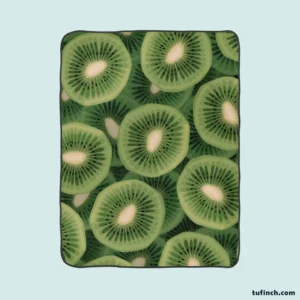 Kiwi Circle Sliced Fleece Blanket 1