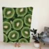 Kiwi Circle Sliced Fleece Blanket