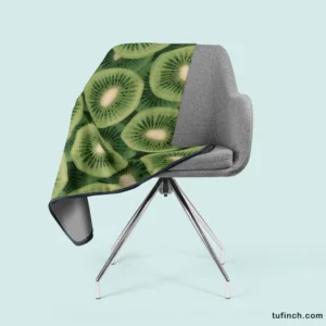 Kiwi Circle Sliced Fleece Blanket 2