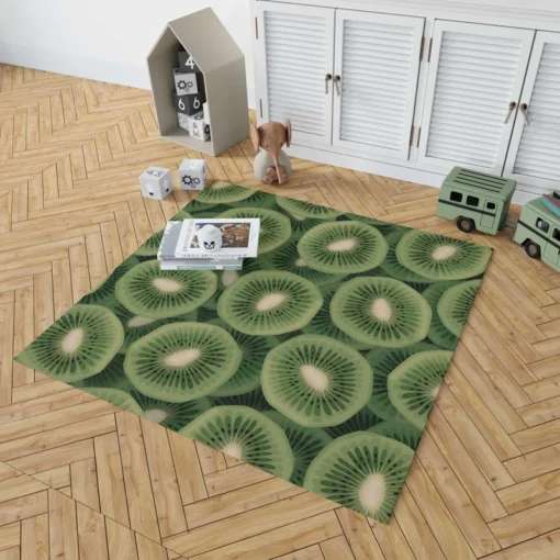 Kiwi Circle Sliced Rug 1