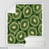 Kiwi Circle Sliced Sherpa Fleece Blanket