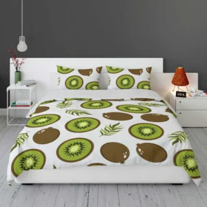 Kiwi Digital Greenery Design Bedding Set 1