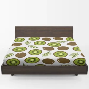 Kiwi Digital Greenery Design Fitted Sheet 1