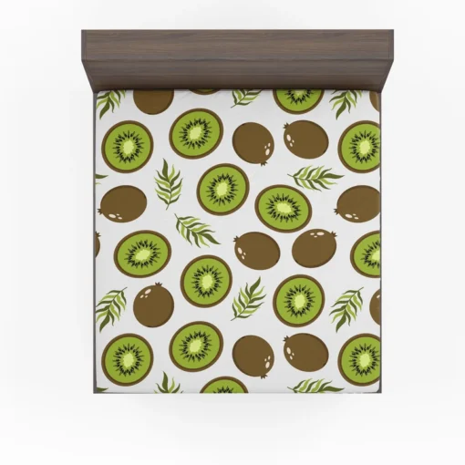 Kiwi Digital Greenery Design Fitted Sheet