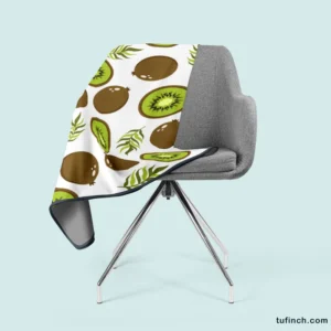 Kiwi Digital Greenery Design Fleece Blanket 2