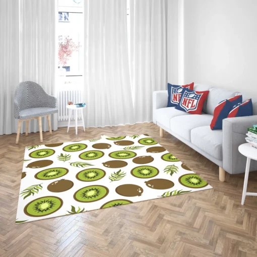 Kiwi Digital Greenery Design Rug 2