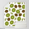 Kiwi Digital Greenery Design Sherpa Fleece Blanket