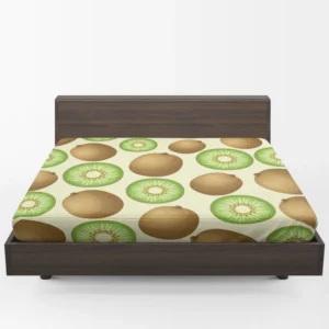 Kiwi Fruit And Sliced Pattern Fitted Sheet 1