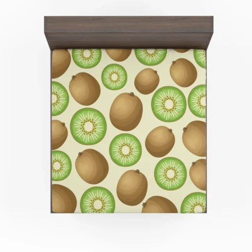 Kiwi Fruit And Sliced Pattern Fitted Sheet