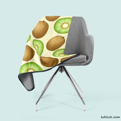 Kiwi Fruit And Sliced Pattern Fleece Blanket 2