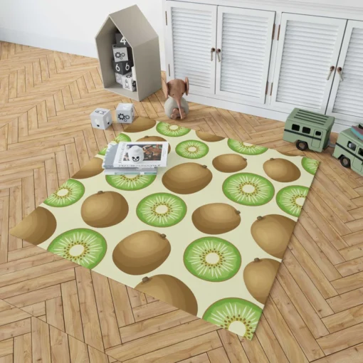 Kiwi Fruit And Sliced Pattern Rug 1