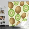 Kiwi Fruit And Sliced Pattern Shower Curtain