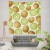 Kiwi Fruit And Sliced Pattern Wall Tapestry