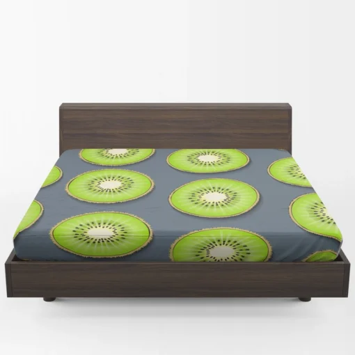 Kiwi Fruit Circle Sliced Fitted Sheet 1