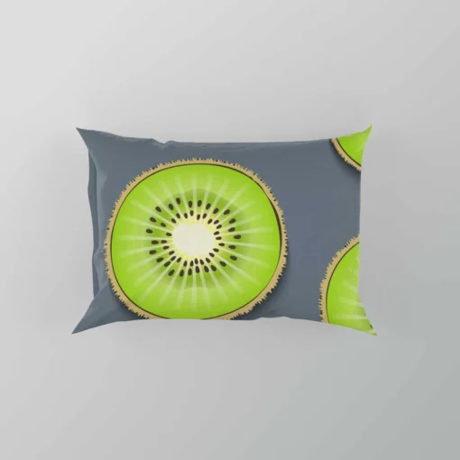 Kiwi Fruit Circle Sliced Pillow Case