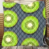 Kiwi Fruit Circle Sliced Quilt Blanket