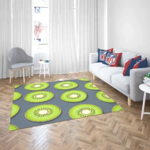 Kiwi Fruit Circle Sliced Rug 2