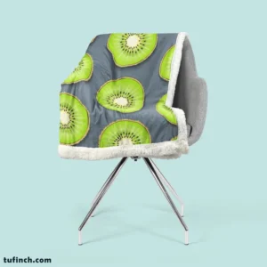 Kiwi Fruit Circle Sliced Sherpa Fleece Blanket 2